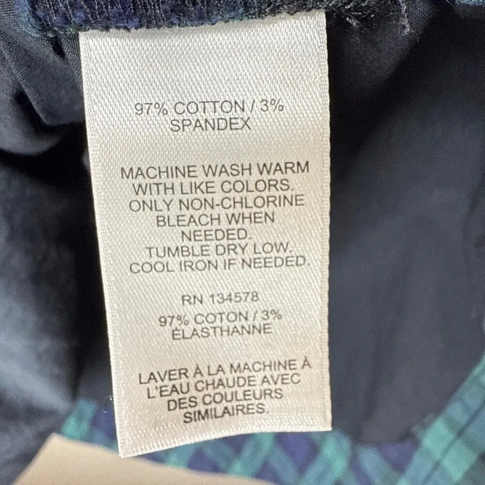 Vineyard Vines Small Pullover Ruffle V-Neck Tartan Plaid Trimmed Top Long Sleeve - Image 7