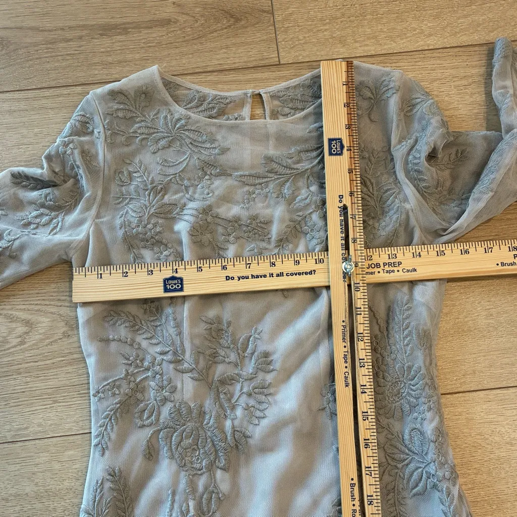 NEW Karen Millen Mesh Lace 3/4 Sleeve Pencil Sheath Dress Mother Size 4 - Image 3