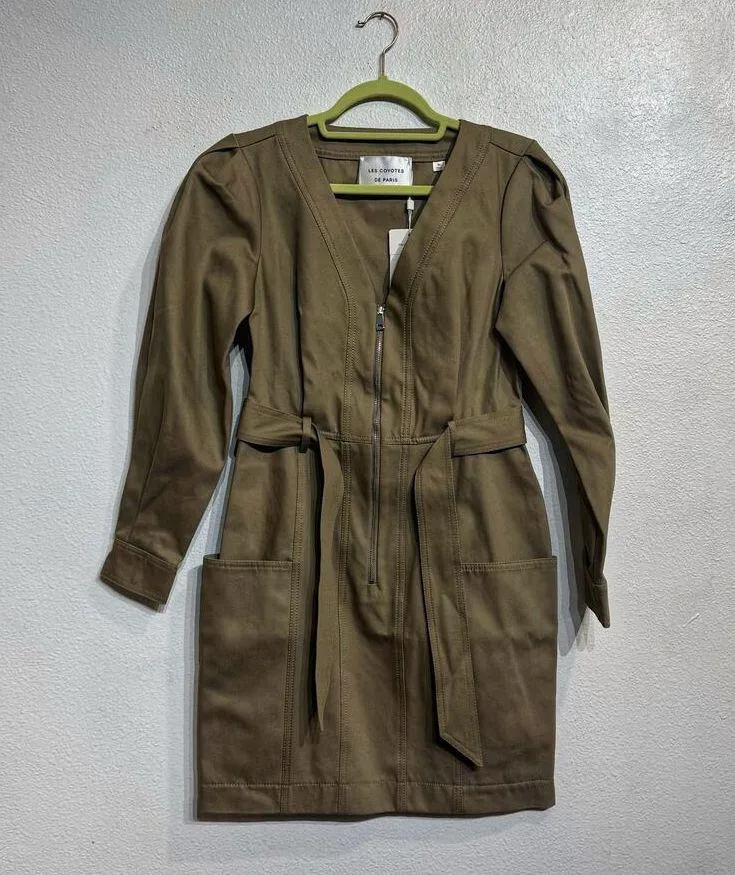 Les Coyotes De Paris Clay Eeva Dress Sz 40 M/L NWT Tan Size M - Image 2