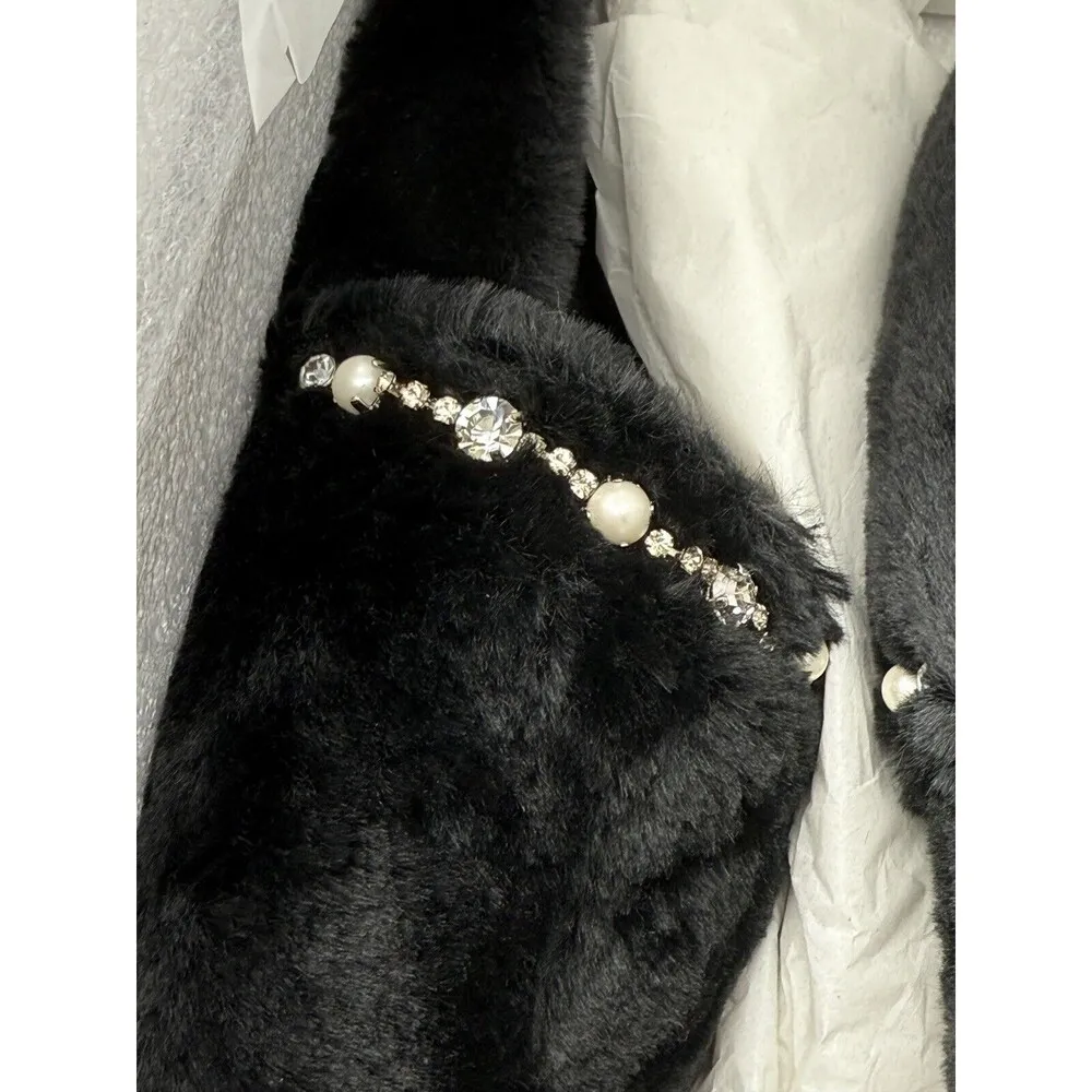 Jimmy Choo Aliette Embellished Crystal Slippers Natural Sz 37 US 6.5 $695 New - Image 8