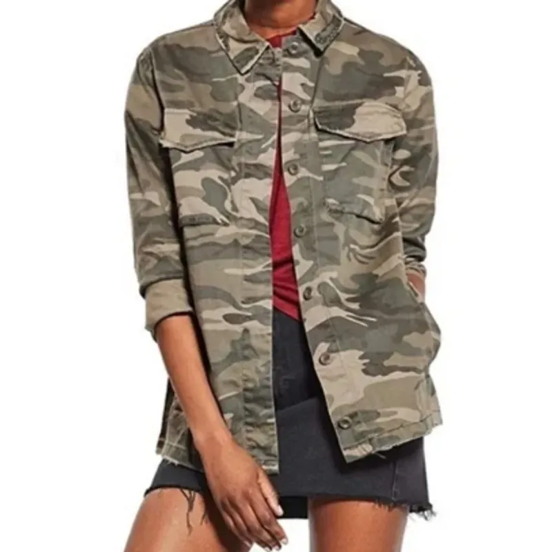 Topshop Camouflage print lightweight jacket size 2 Petite (chest 36) - Image 2