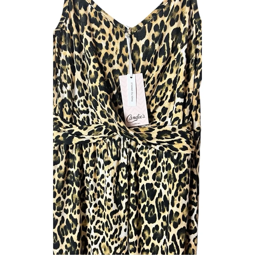 Candie's  Thin Adjustable Animal  Print Jumpsuit  Romper Sz S NWT - Image 3