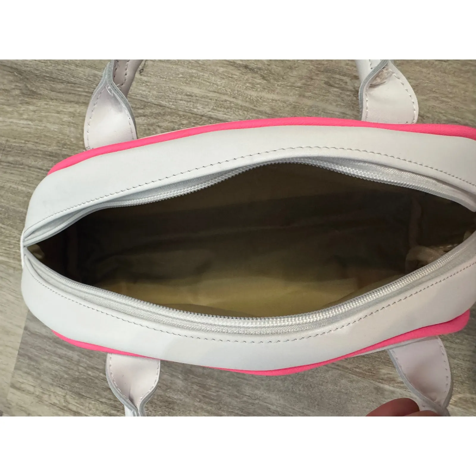Nike Women Duffel Bag White Pink Large Logo Gym Sport Travel - Image 8