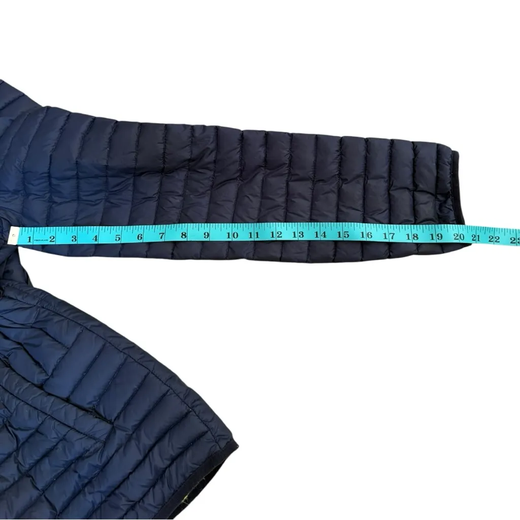 Halifax Navy Puffer Quilted Jacket Size Large Blue - Image 4