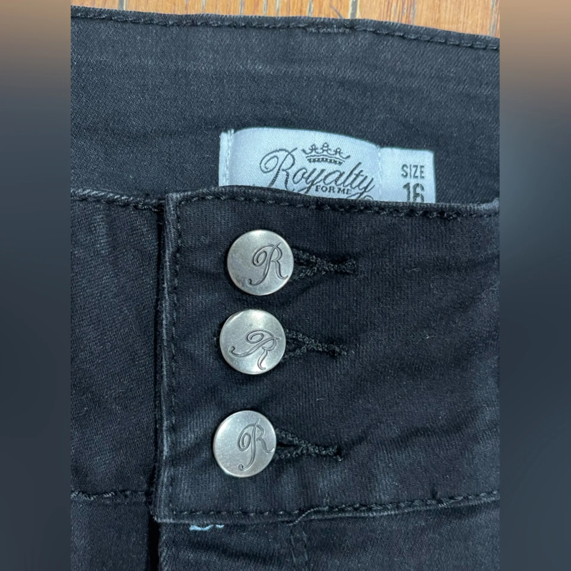 Royalty For Me Black Denim Pants - Image 5