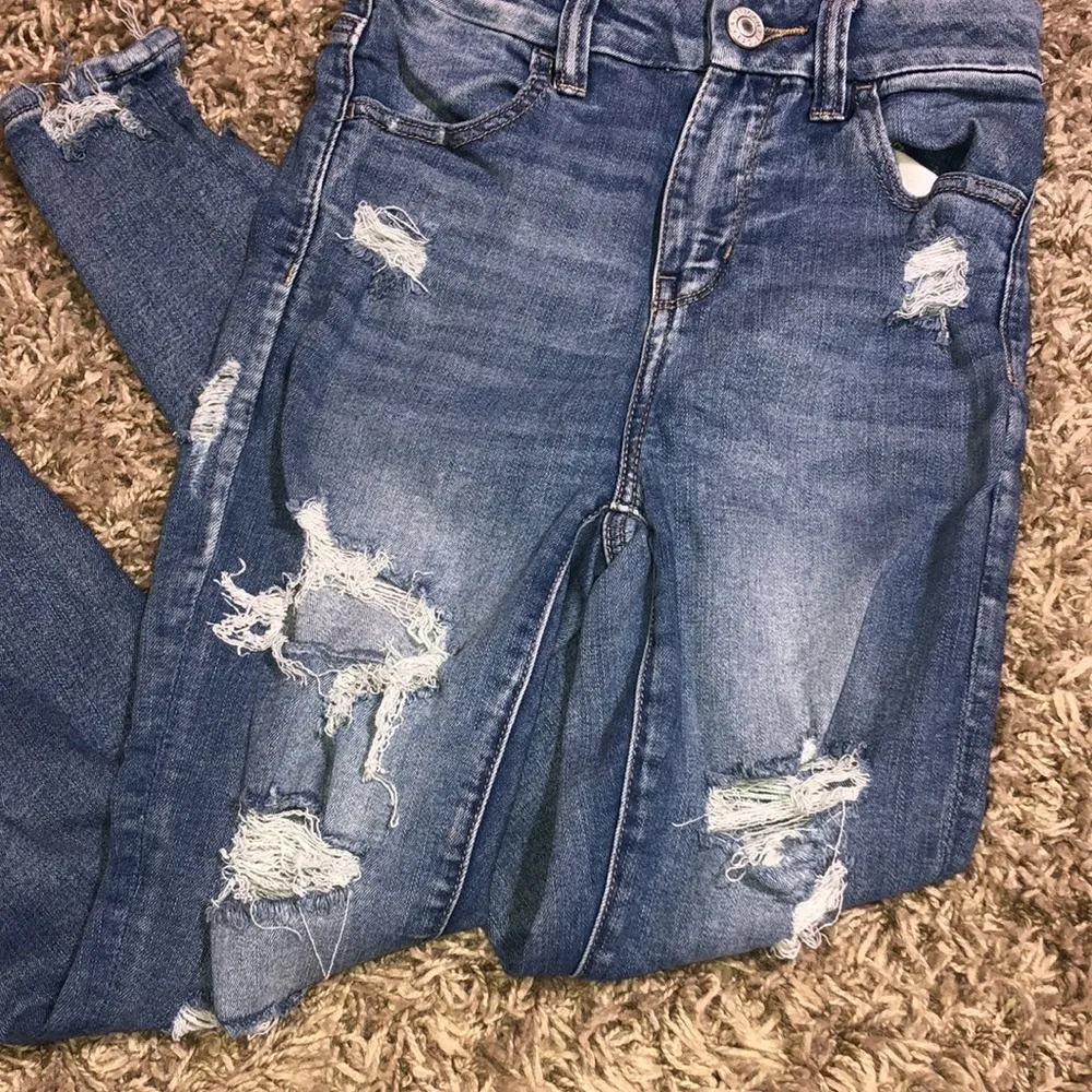 American Eagle curvy high rise Jeggings distressed jeans 0 next level stretch‌ - Image 13