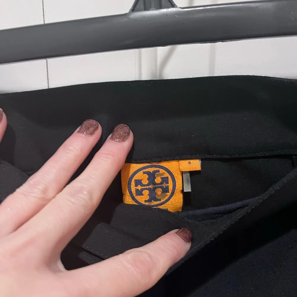 Tory Burch Wool Blend Navy Dress Pants Slim Fit Sz 4 Long 31.5 Inseam - Image 5