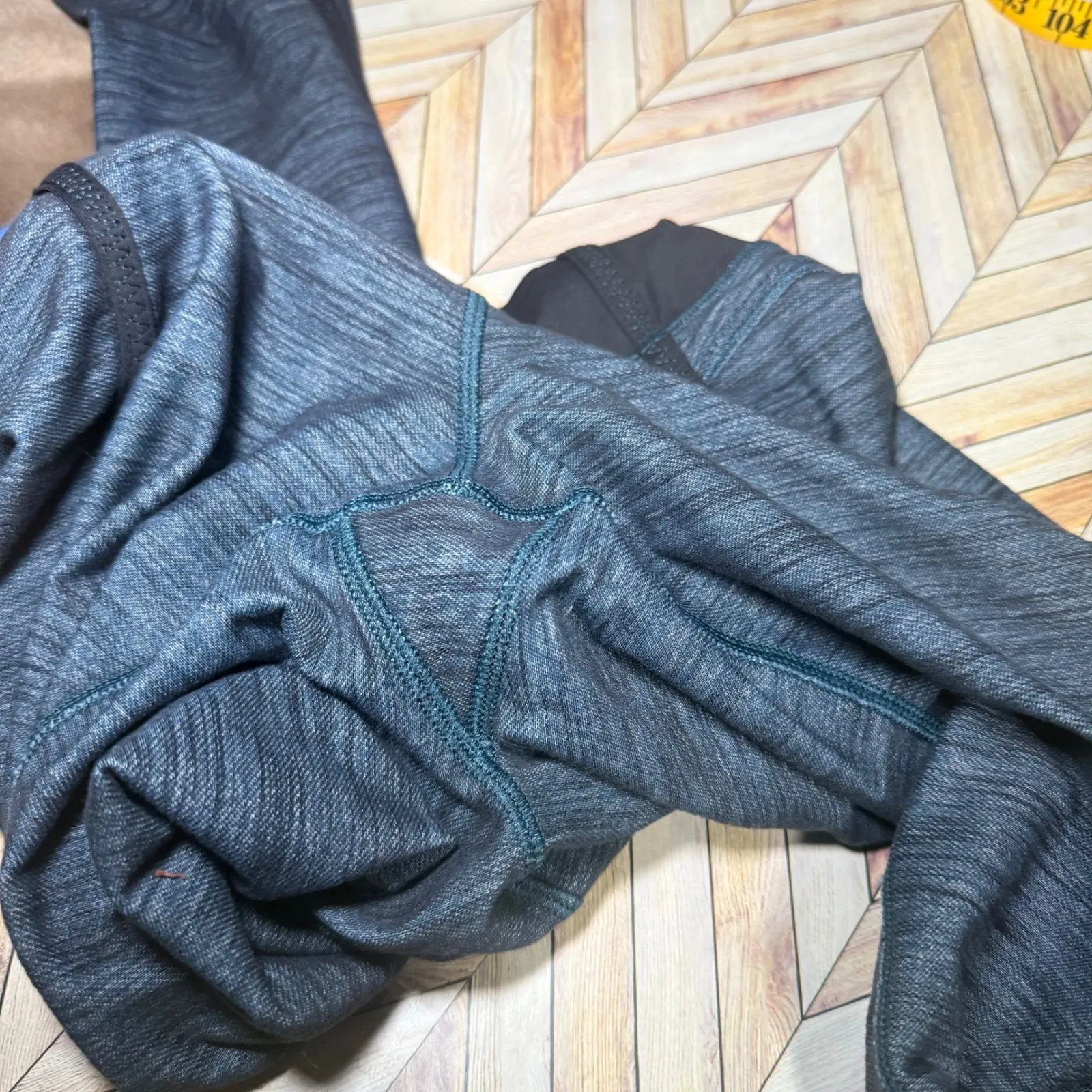 Lululemon Forme Pant Sz 6 Yoga Straight Leg W59595 Blue Black Mid Rise Dance Gym - Image 8