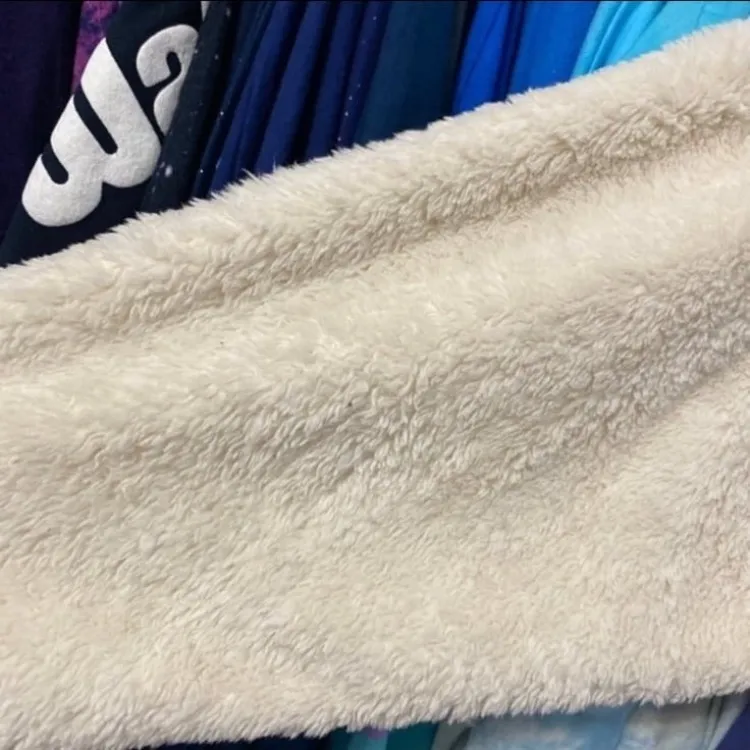 Disney parks grey & white Sherpa fuzzy spirit jersey s - Image 5