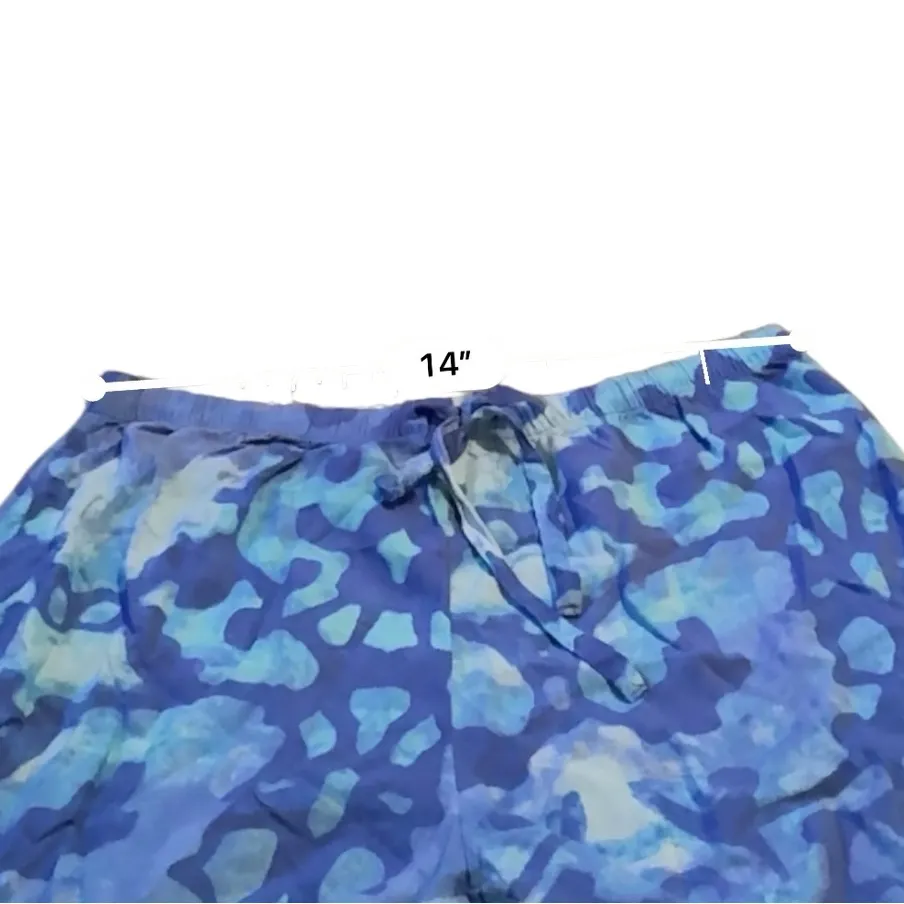 Natori Oasis Challis Pajama Set Women’s Size Small Blue Aqua Lounge Sleepwear - Image 10