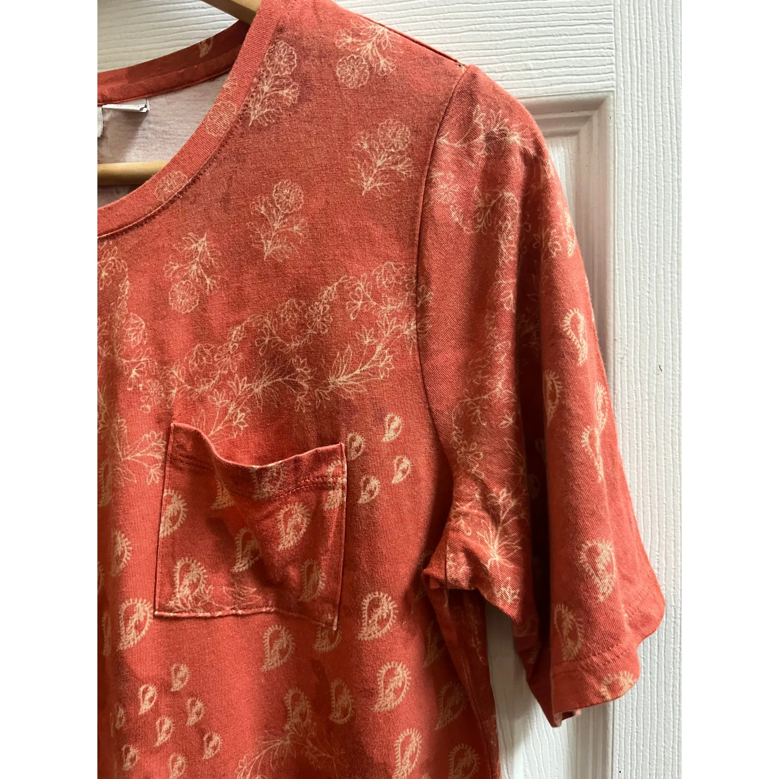Logo Lori Goldstein Paisley Print Shirt Dress Size Large Casual - Image 5