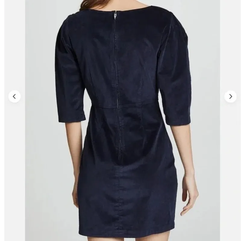 La Vie Rebecca Taylor Corduroy Dress XS | Midnight Navy | NWT | MSRP $295 Blue - Image 5