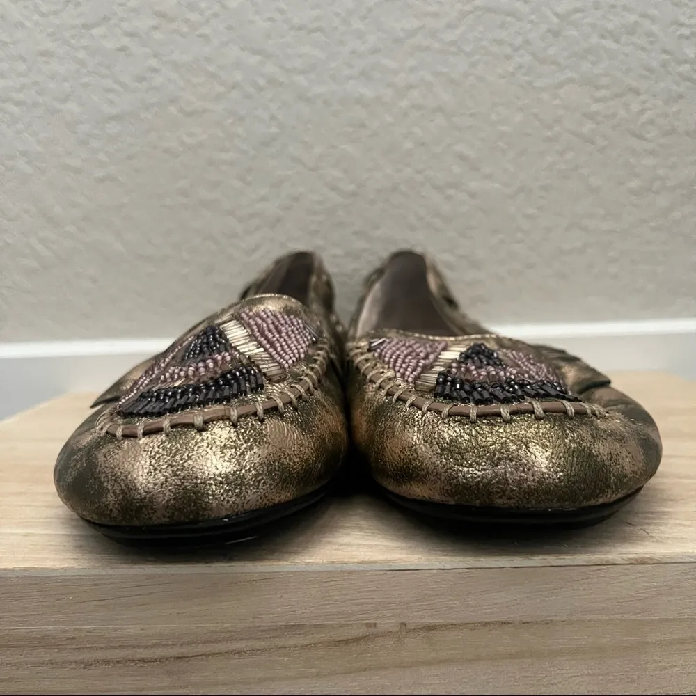 House of Harlow 1960 Marion Beaded Moccasin Flats 6.5 - Image 7