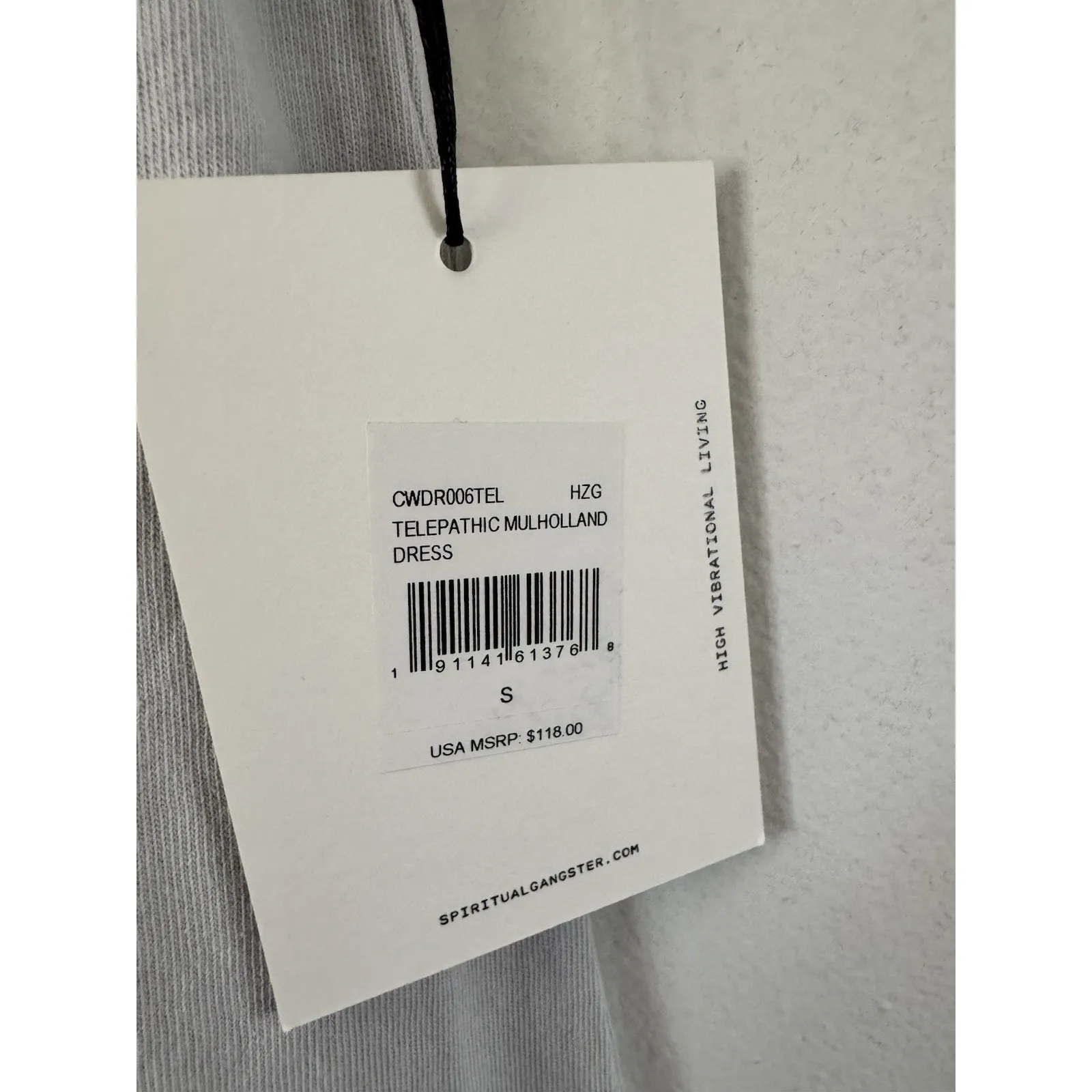 NWT Spiritual Gangster Telepathic Mulholland Dress Gray Women’s Size Small - Image 8