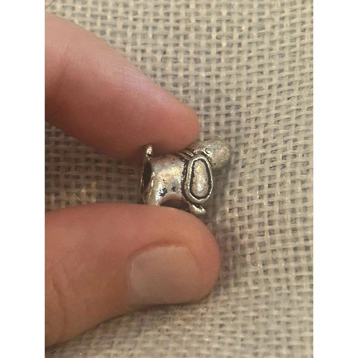 A490 charm bracket silver plated 5 pcs Gray - Image 12