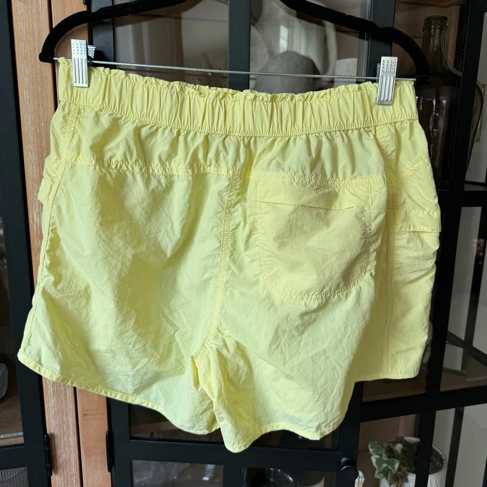 Free People FP Movement In The Wild Shorts butter Yellow pockets workout elastic Size M - Image 5
