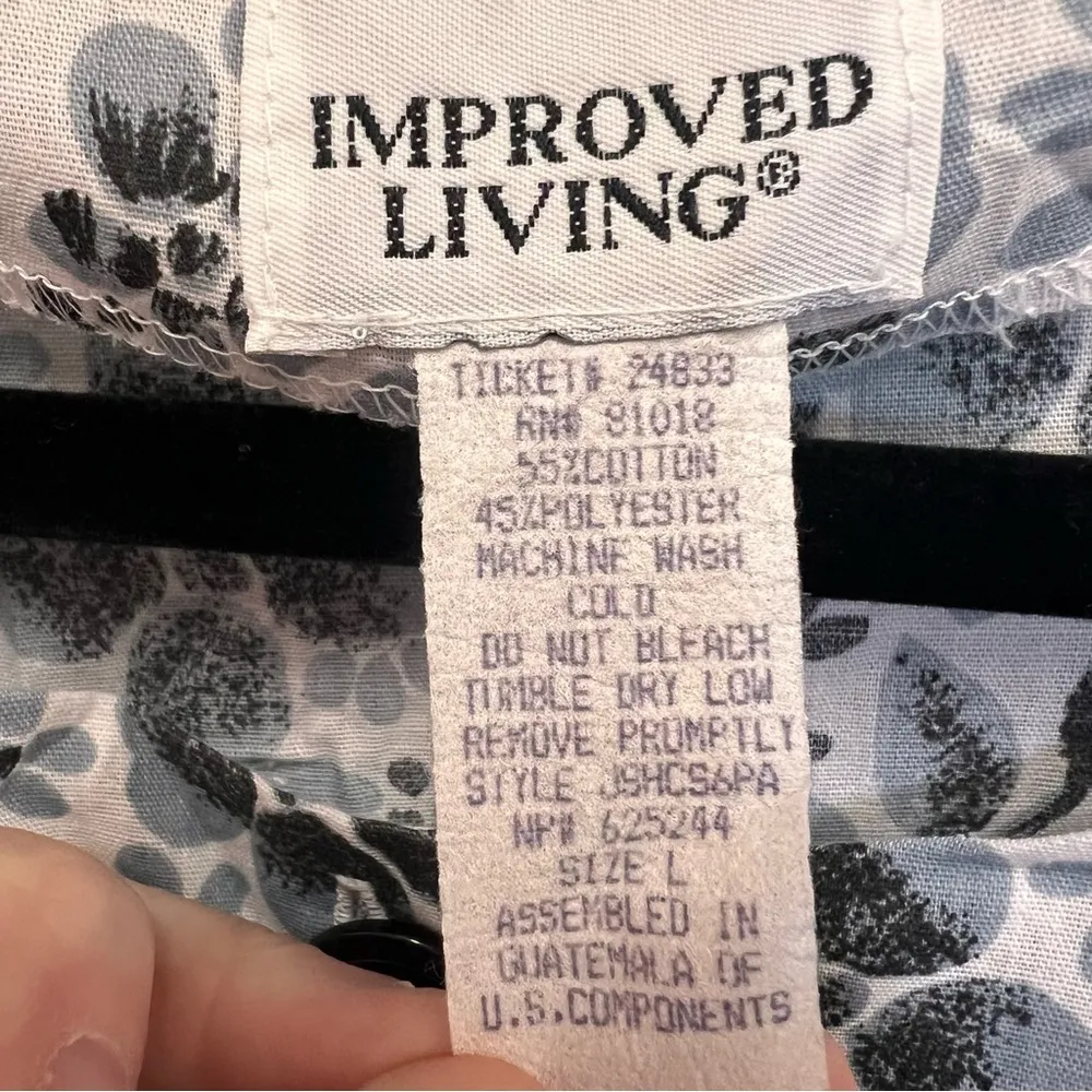 Vintage Blair Improved Living Blue/White Floral Romper Size Large - Image 6