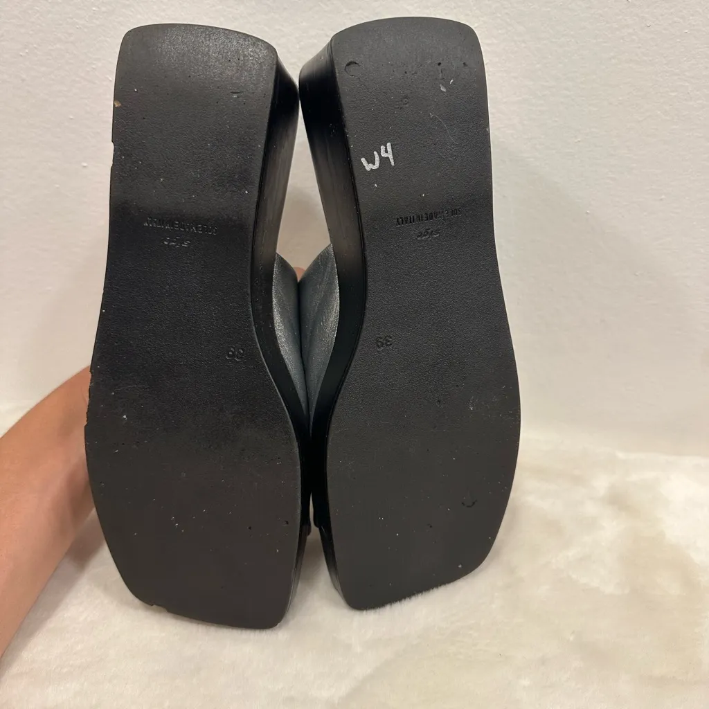 Spring Step Italian Silver Wedge 90s Y2K style platform dress casual Sandals! - Image 3