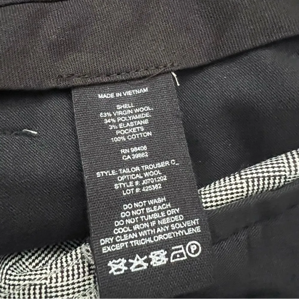 Theory Tailored Slim Cropped Trousers Pants Size 10 Gray - Image 9