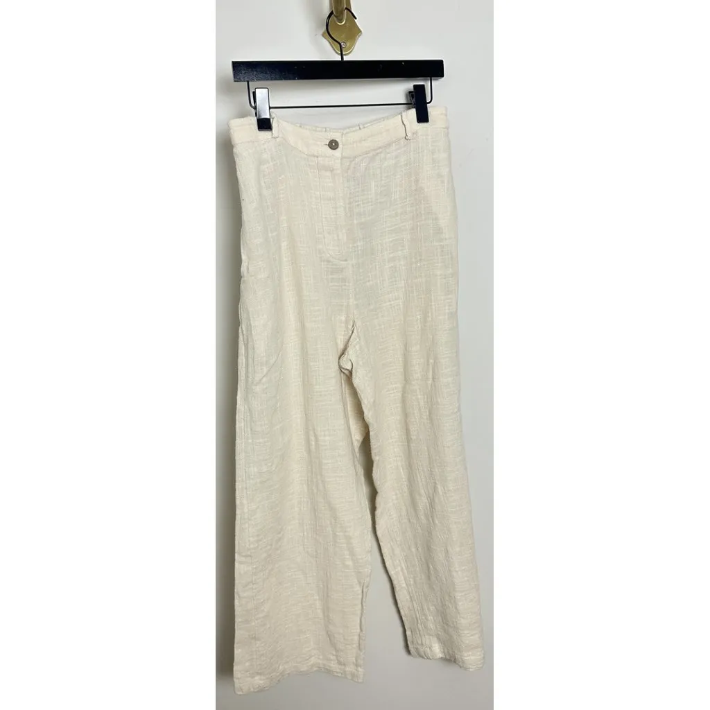 FREE PEOPLE Take Me To Paris Halter Vest & Pants Set in Cream Size Large - Image 8