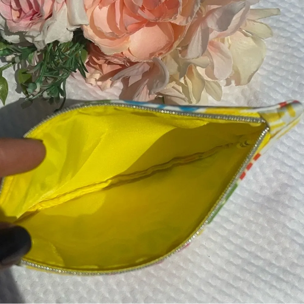 Ipsy June 2024 empty makeup bag brand new summer desert colorful zipper pouch Yellow - Image 3