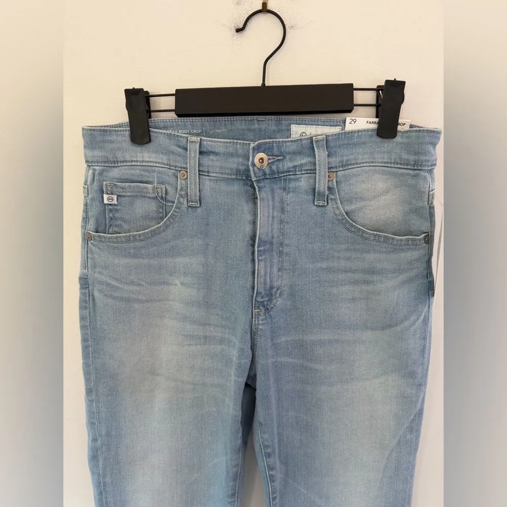 NEW AG JEANS farrah boot crop high raise jeans 25 years looking glass size 29 - Image 4