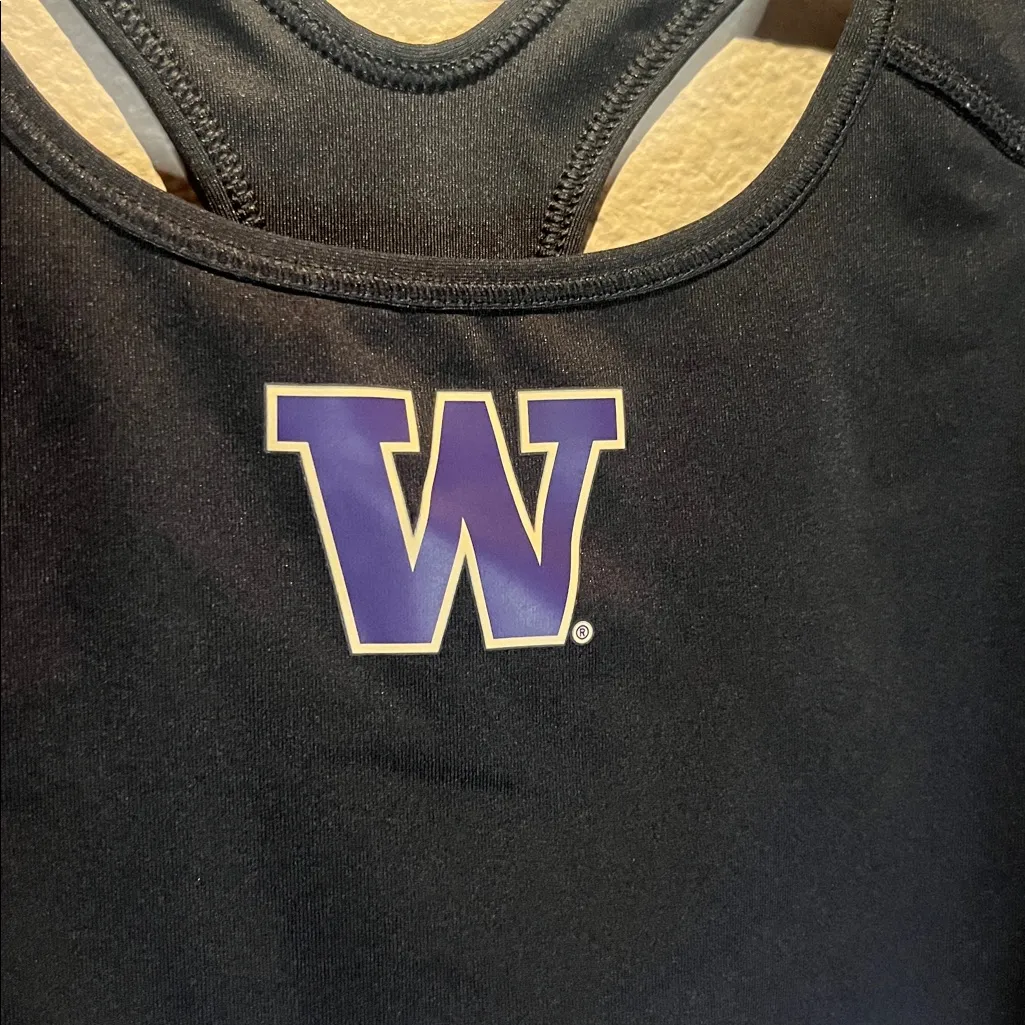 Nike University of Washington DriFit Sports Bra Black Size Large - Image 3