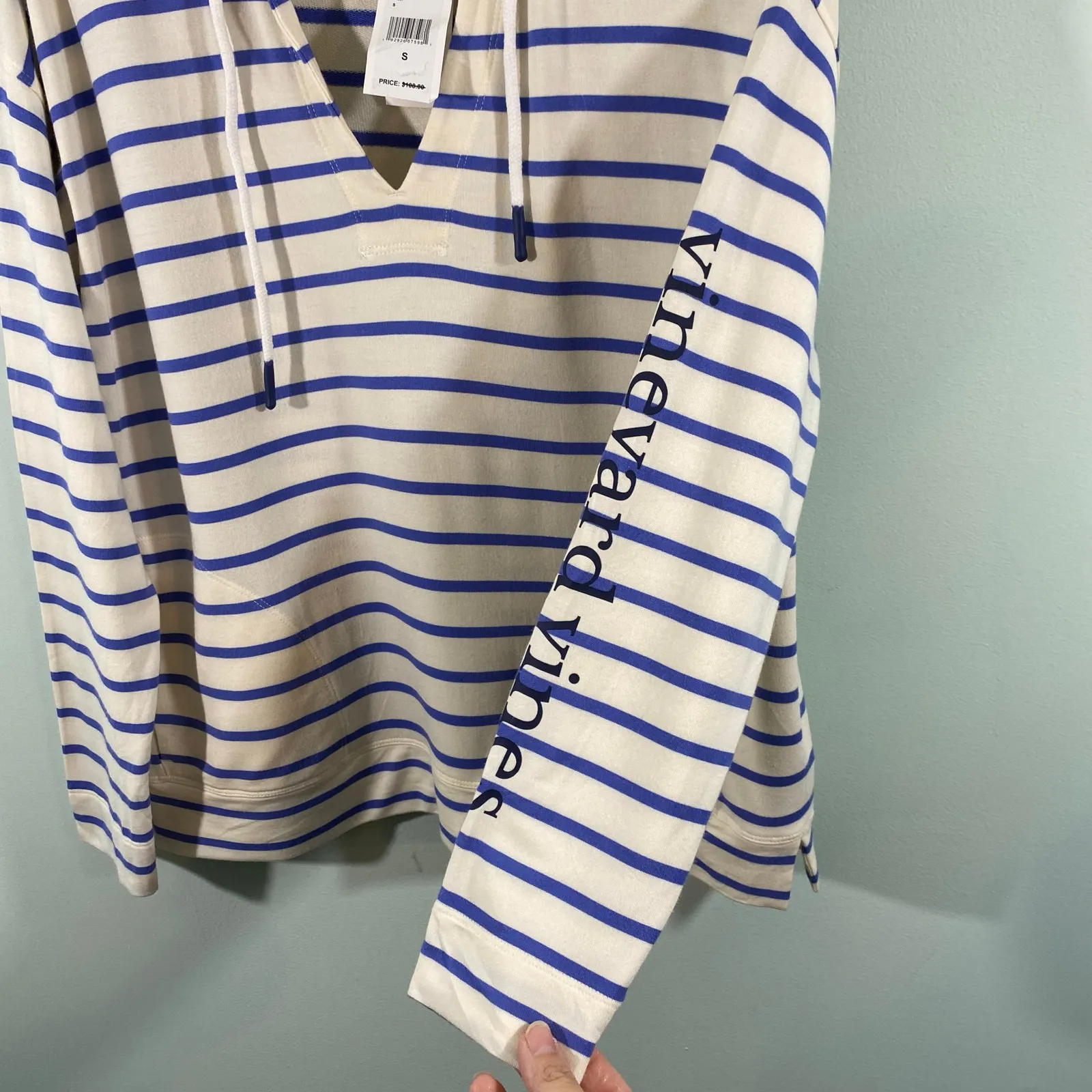 Vineyard Vines Women Marlin Striped Performance Popover Hoodie Size S NWT - Image 6