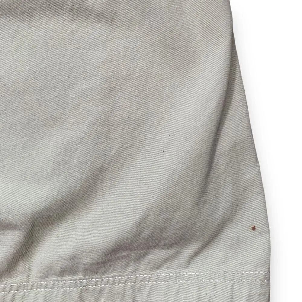 Vintage 90s Embroidered Dress Pistachio Green Lightweight Denim Floral Midi Green - Image 6