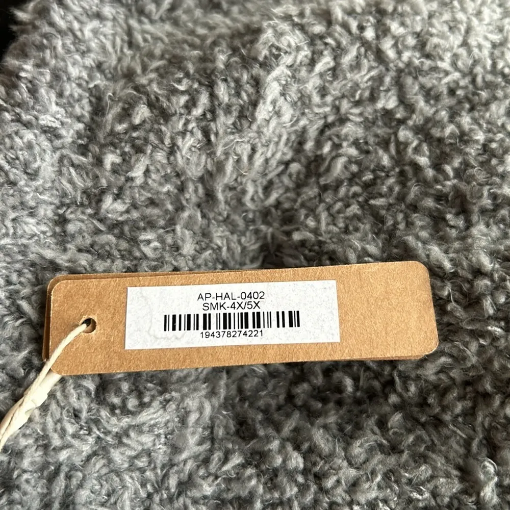 SKIMS Cozy Knit Halter Bra Top Tie Neck Bralette in Smoke Gray NWT 4X/5X - Image 5