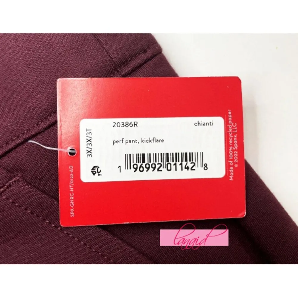 Perfect Pant Kick Flare Chianti Ponte High-Rise Waist Shapewear Slacks 3X - Image 8