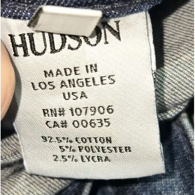 Hudson Jeans Women's Size 27‎ Dark Wash Made Is USA 98% Cotton 107906 - Image 4