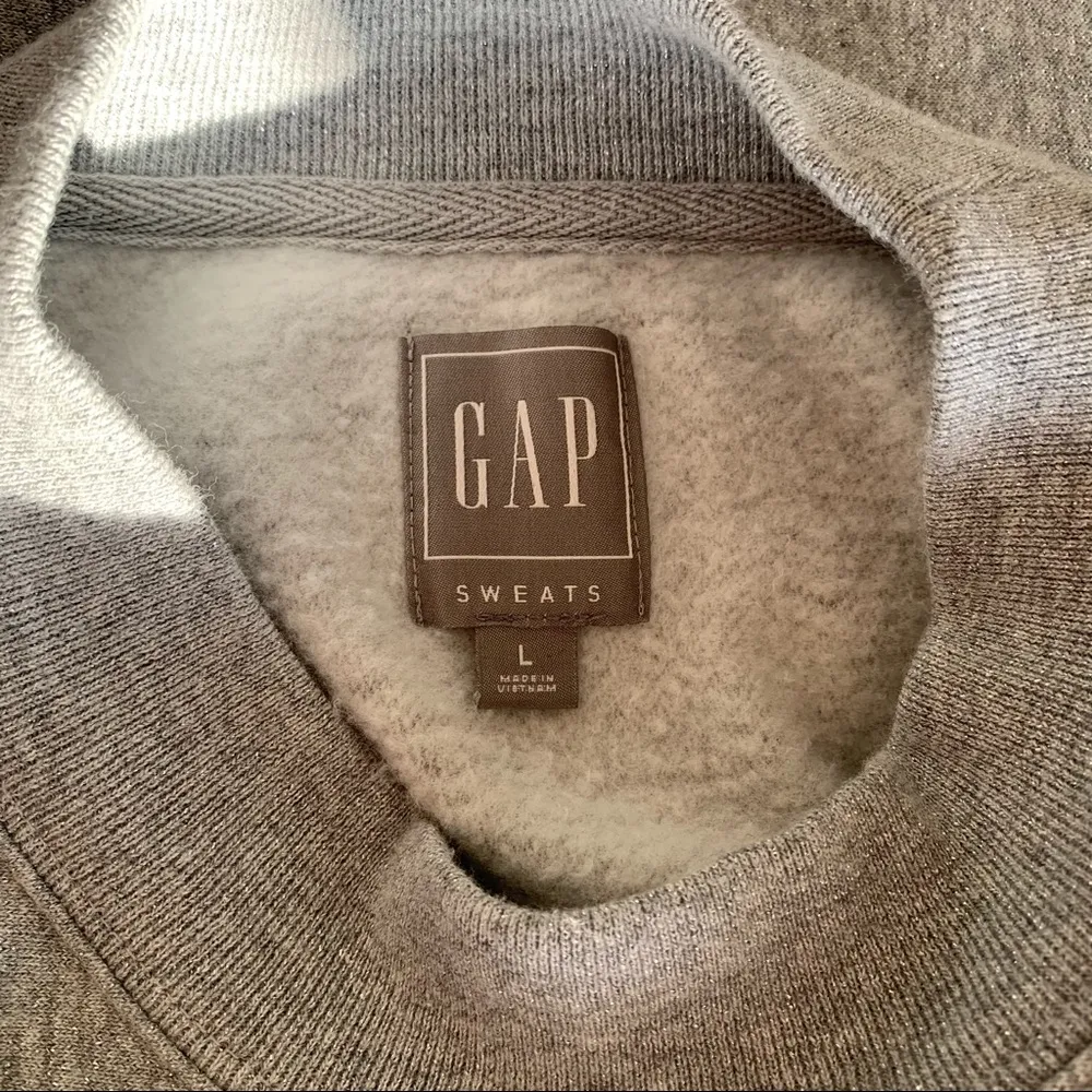 GAP Sweats Gray Silver Sparkly Sweatshirt Dress L - Image 9