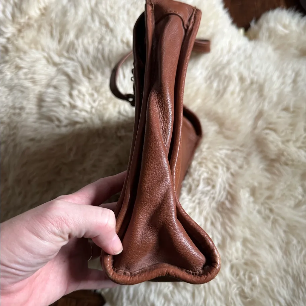 Fossil 1954 vintage messenger bag cognac leather shoulder bag laptop bag - Image 8