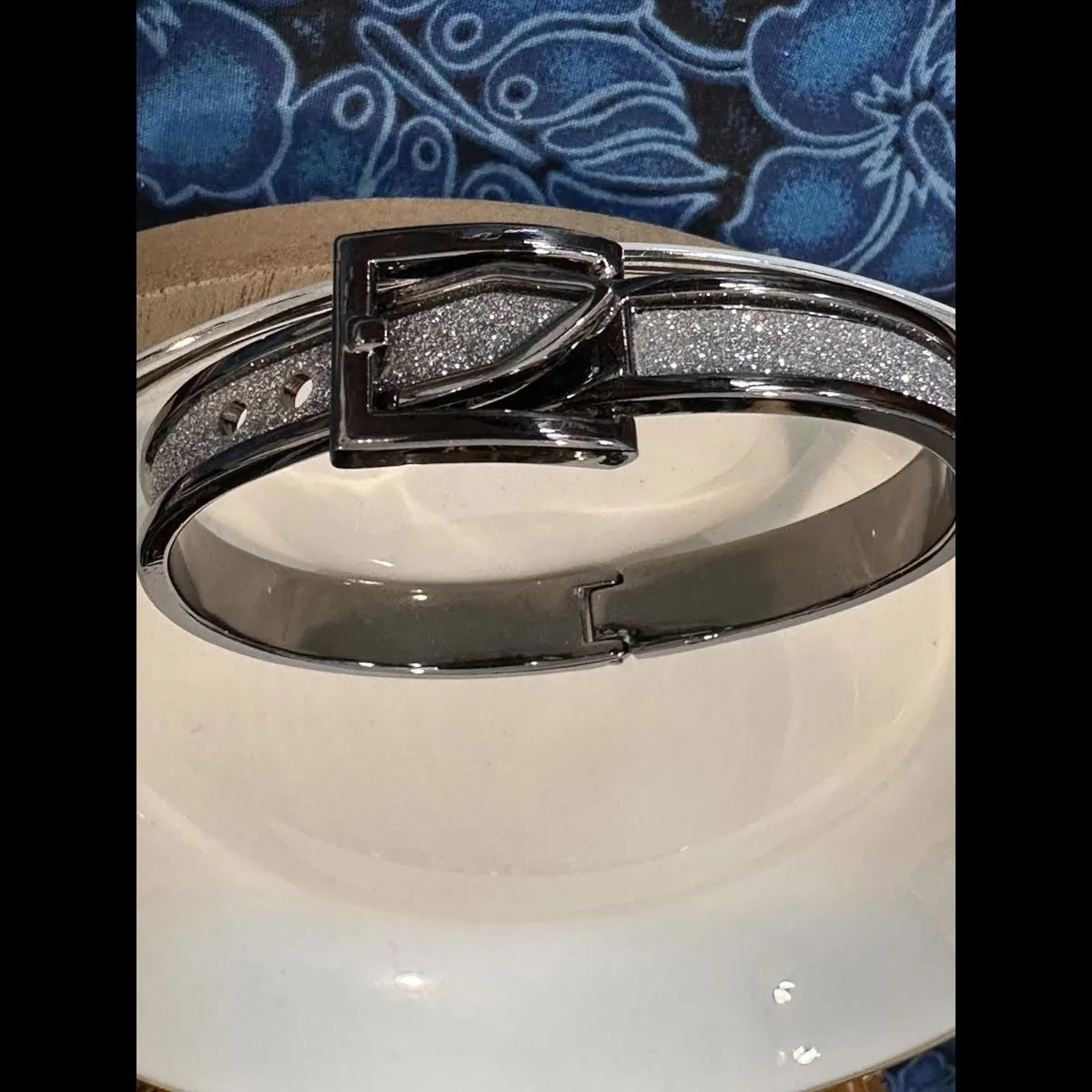 Elegant Silver Buckle Adjustable Cuff Boutique Bracelet NWT - Image 4