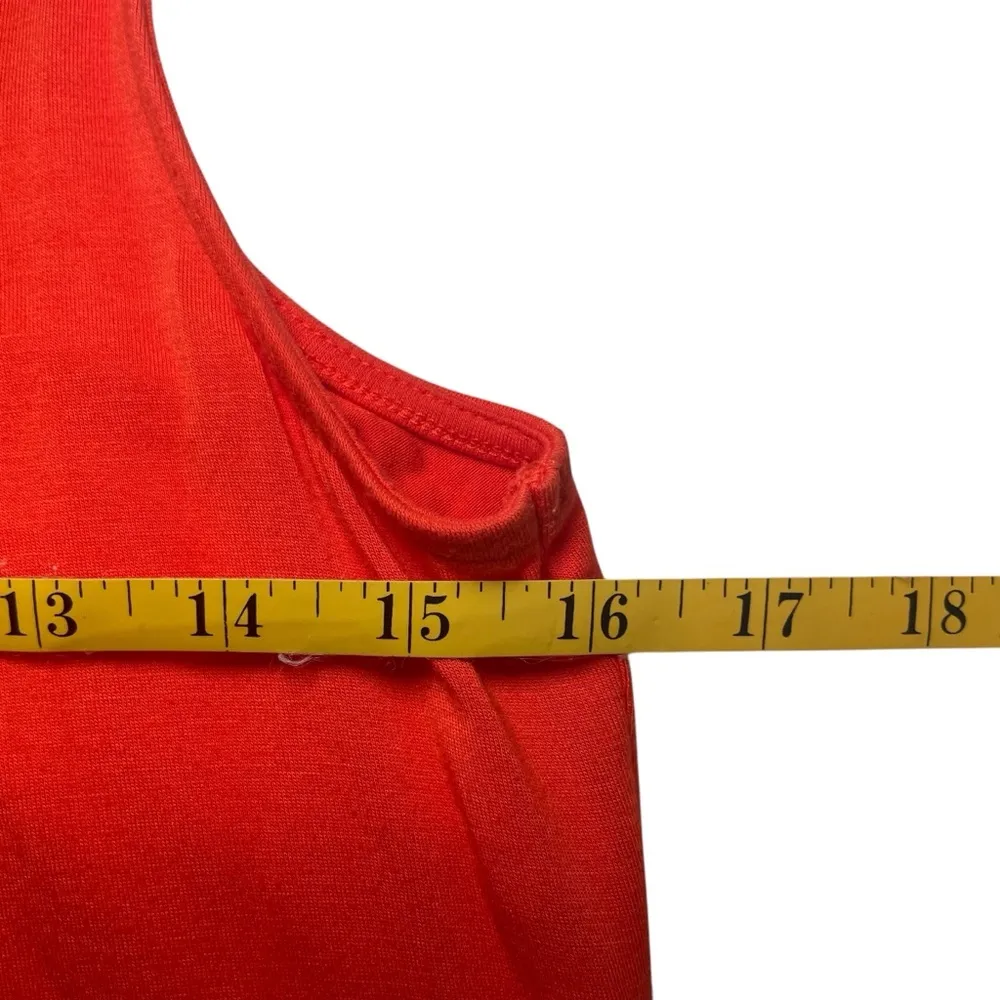 Soma‎ Sleeveless Pleat Front Swing Dress Orange Small Casual Vacay Beach Cruise - Image 7