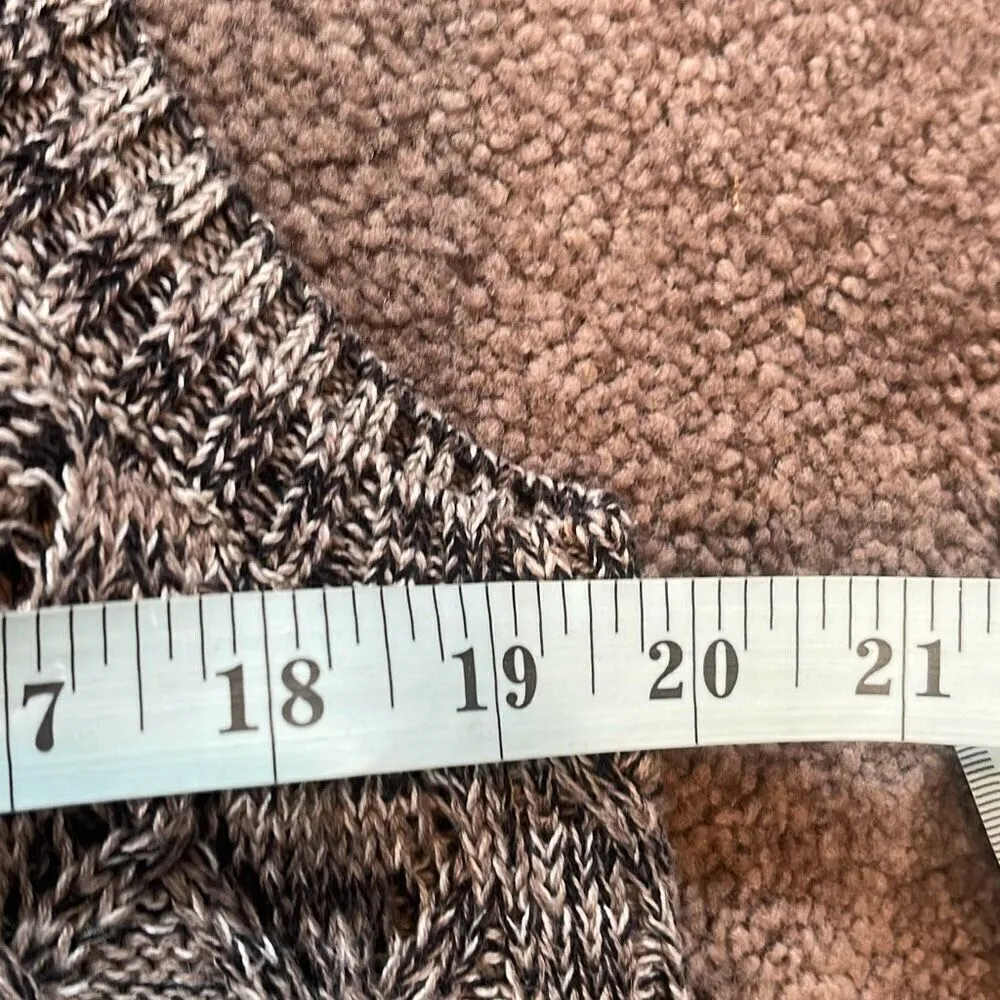 Artisan NY Womens Open Front Knit‎ Marled Long Cardigan Sweater Brown Large NWOT - Image 9