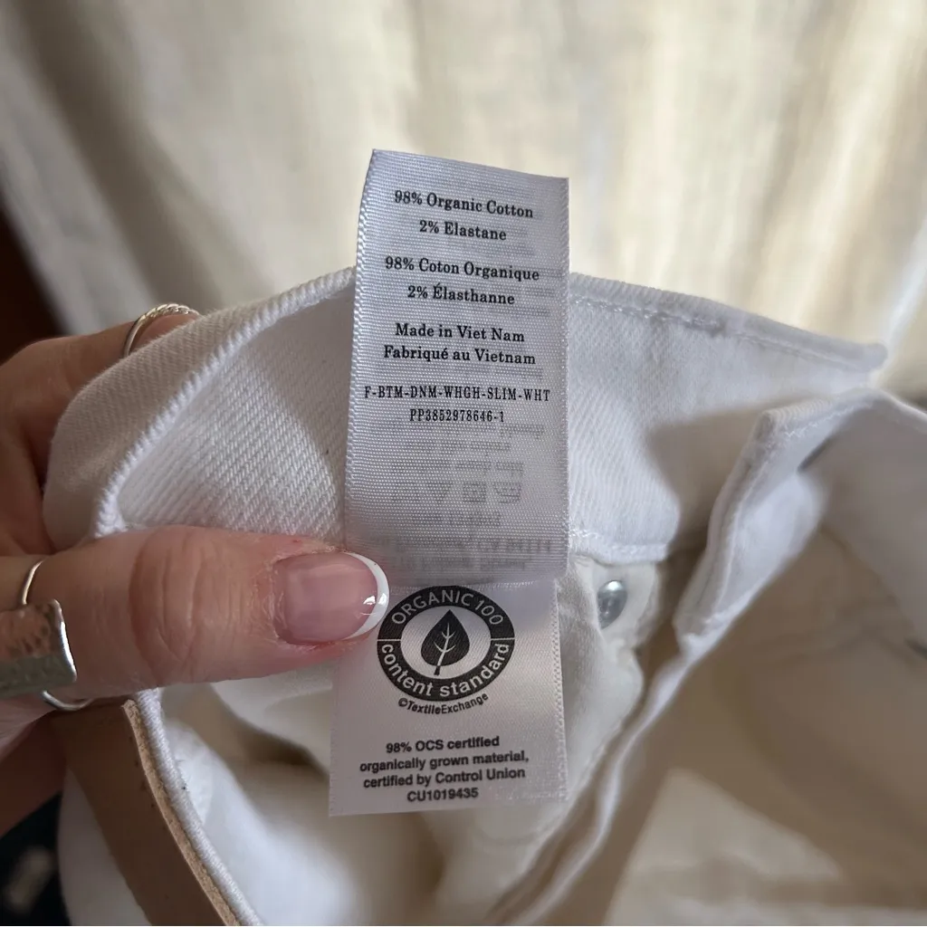 Everlane Organic Cotton The Way-High Slim Jean Bright White $128‎ NEW Size 26S - Image 7