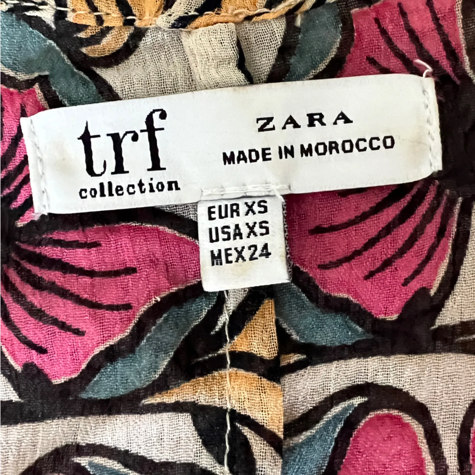 ZARA TRF Floral Printed Long Sheer‎ Kimono Corded Button Striped Bell Sleeves - Image 6