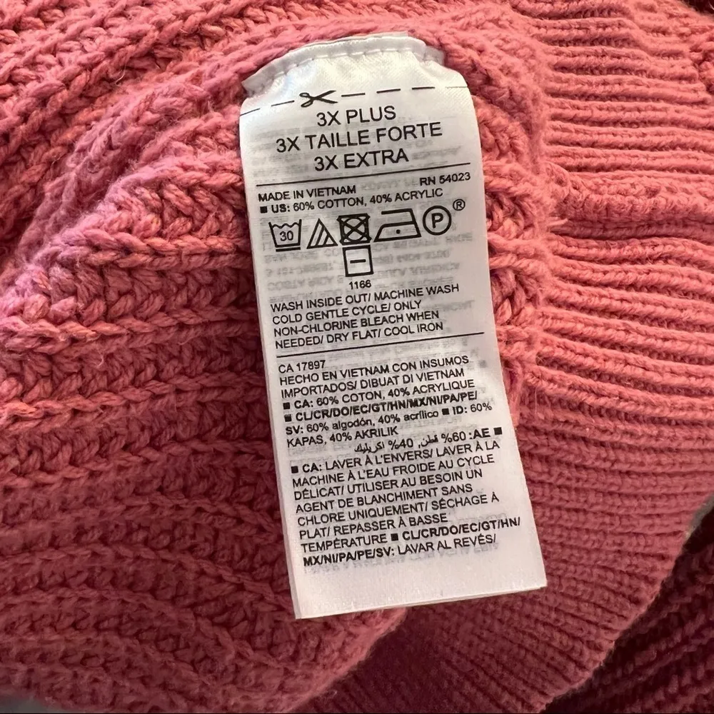 Old Navy V-Neck Sweater Shaker Stitch Pink - Image 12
