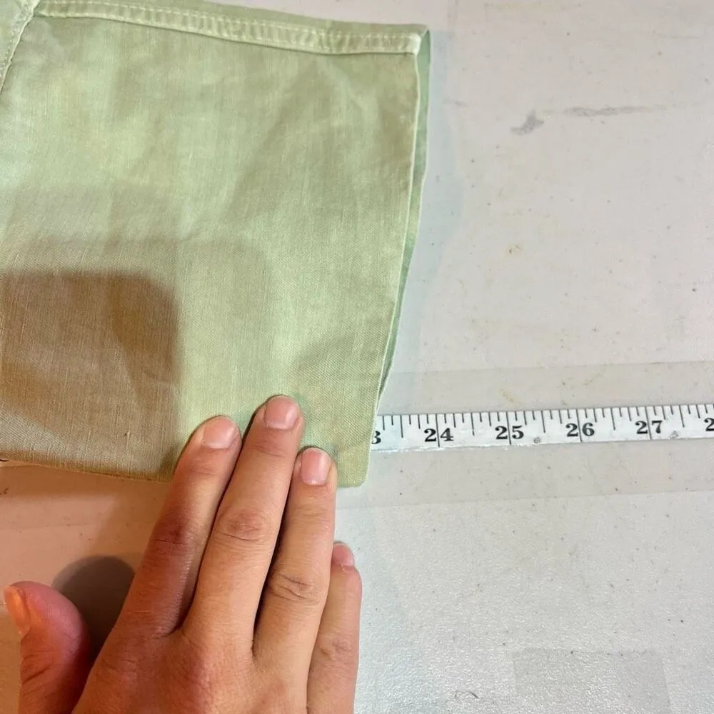 NWT ZARA The‎ Tokyo Trouser High Waisted Pants linen blend cargo ankle green - Image 14