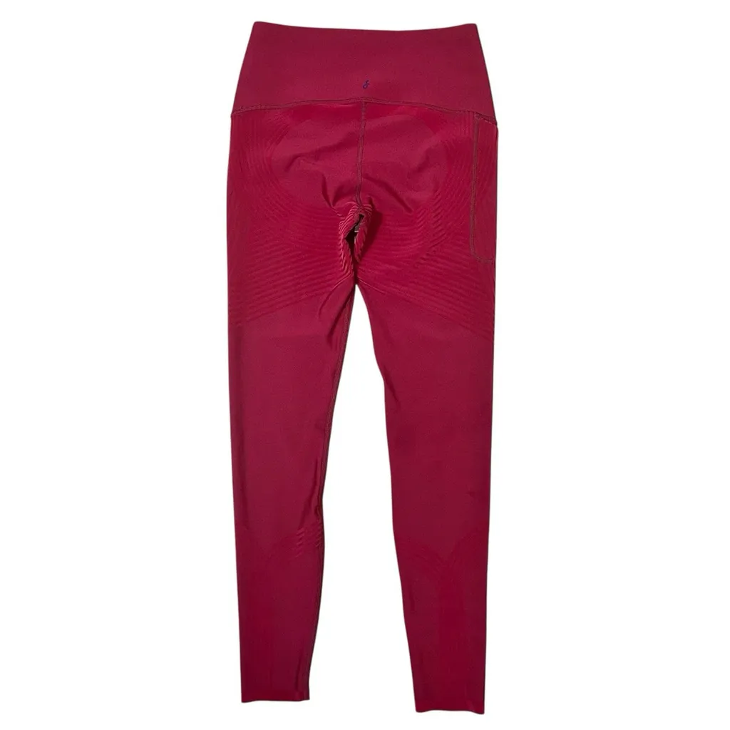 Fanka Lift & Curve Sculpt Leggings Womens Side Pocket Small Baked Apple Red READ - Image 2