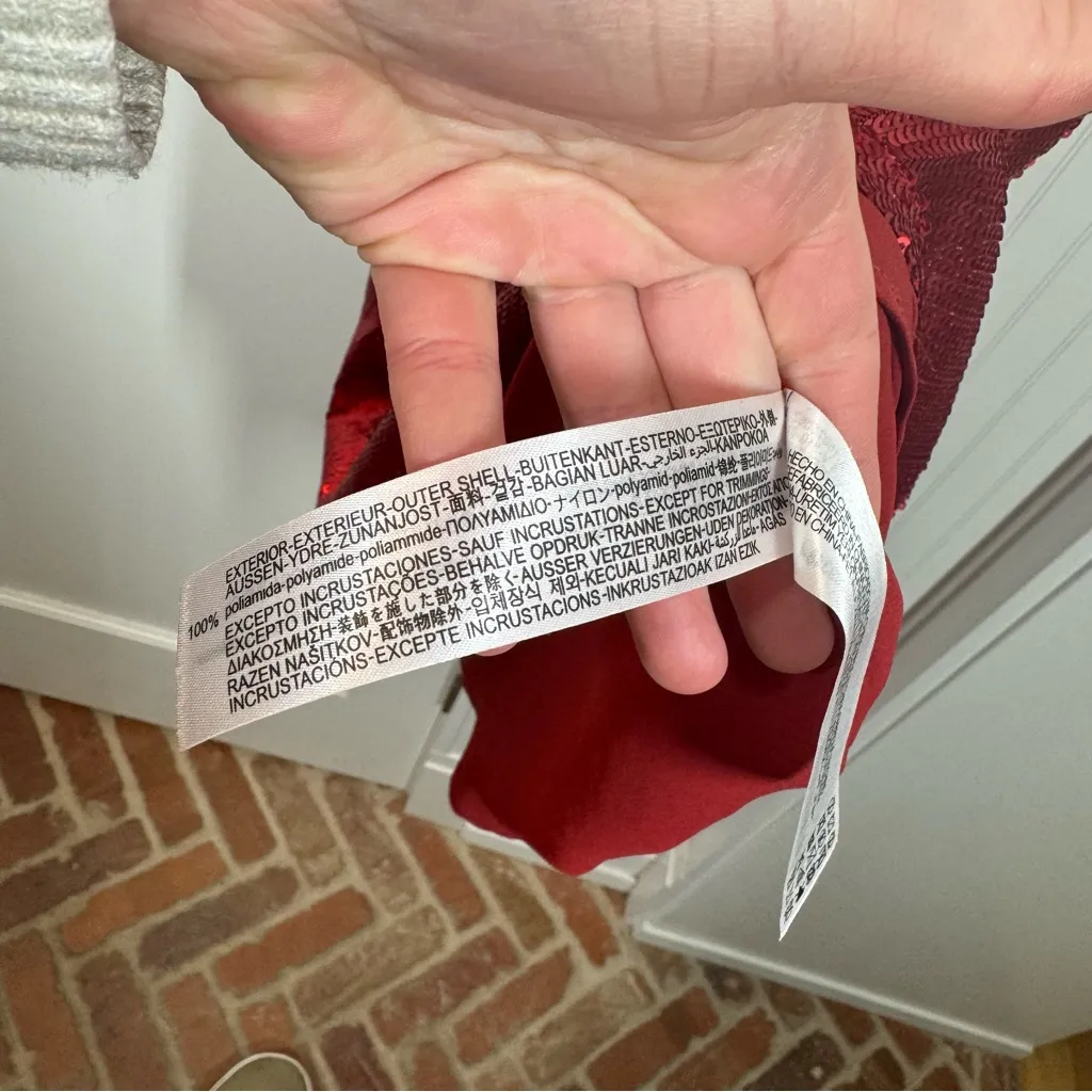 Zara Blogger Favorite Red Sequin Dress size small Valentine’s Day sexy fun party - Image 8