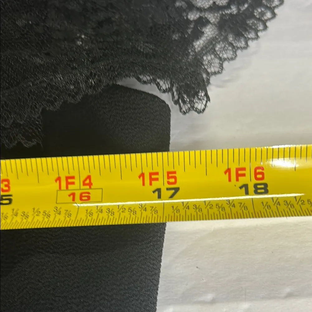 Scott McClintock Black Midi Dress lace flutter sleeve fit and flare whimsygoth Size 10 - Image 14