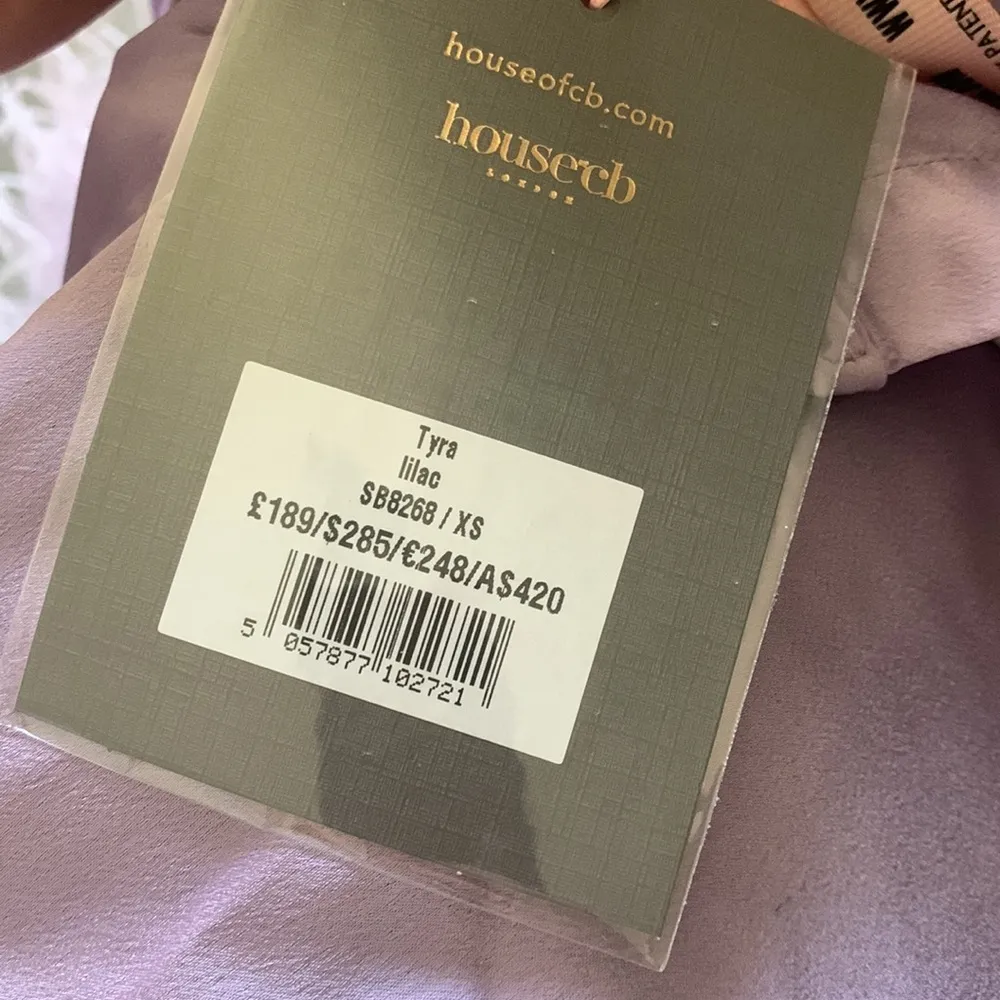 House of cb purple feather trim dress - Image 6