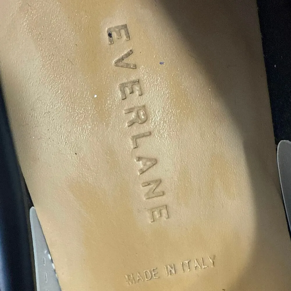 Everlane Women's Black Leather Slip On Low Top Almond Toe Loafers Shoes Size 8 - Image 6