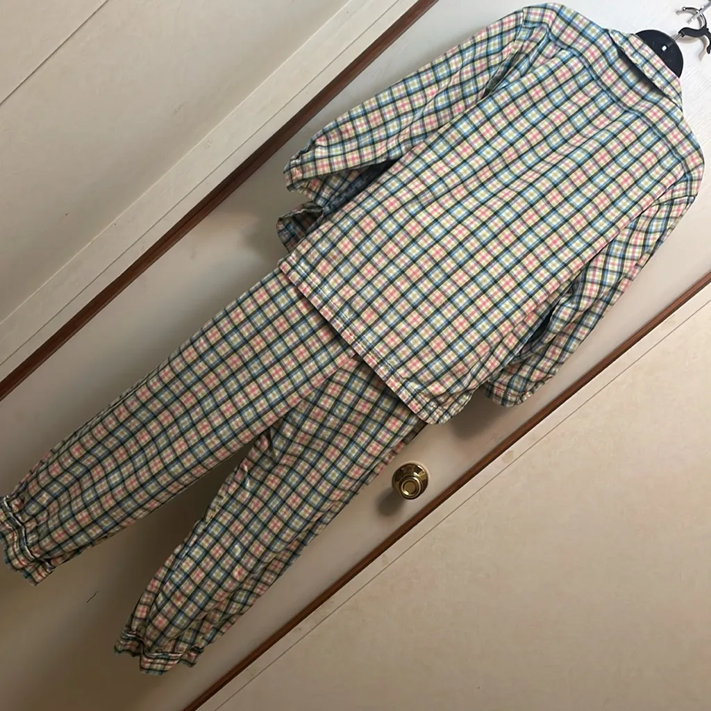 Women’s‎ medium, sleep sense, authentic Portuguese flannel GUC top and bottoms Pink - Image 12