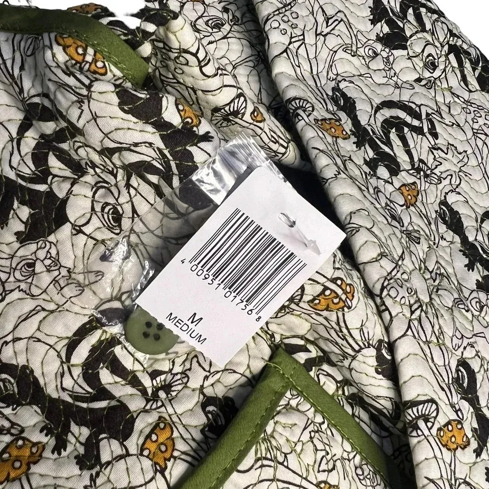 NWT Disney Bambi Thumper‎ Flower Women's Medium Green Quilted Jacket - Image 4