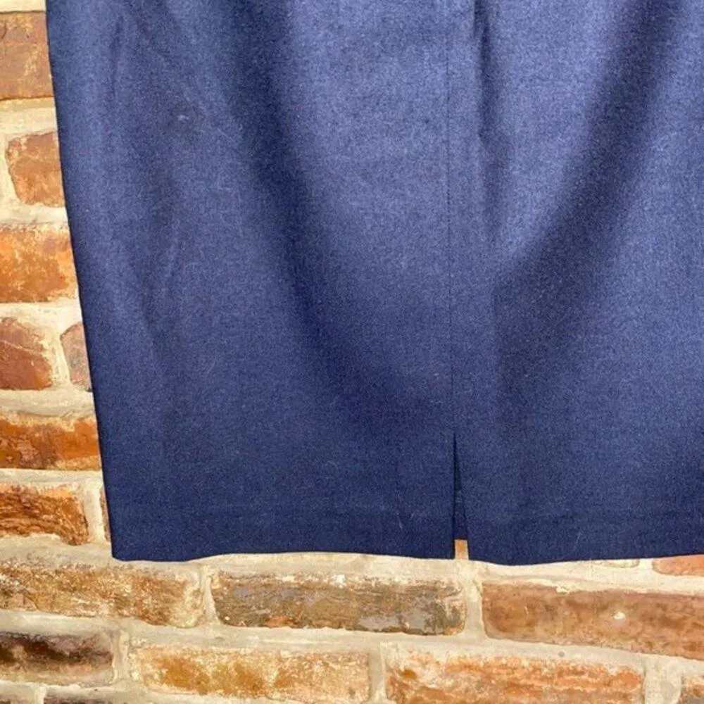 Morton Bernard Vintage Wool Straight Pencil Skirt Women's Size 8 Black - Image 4