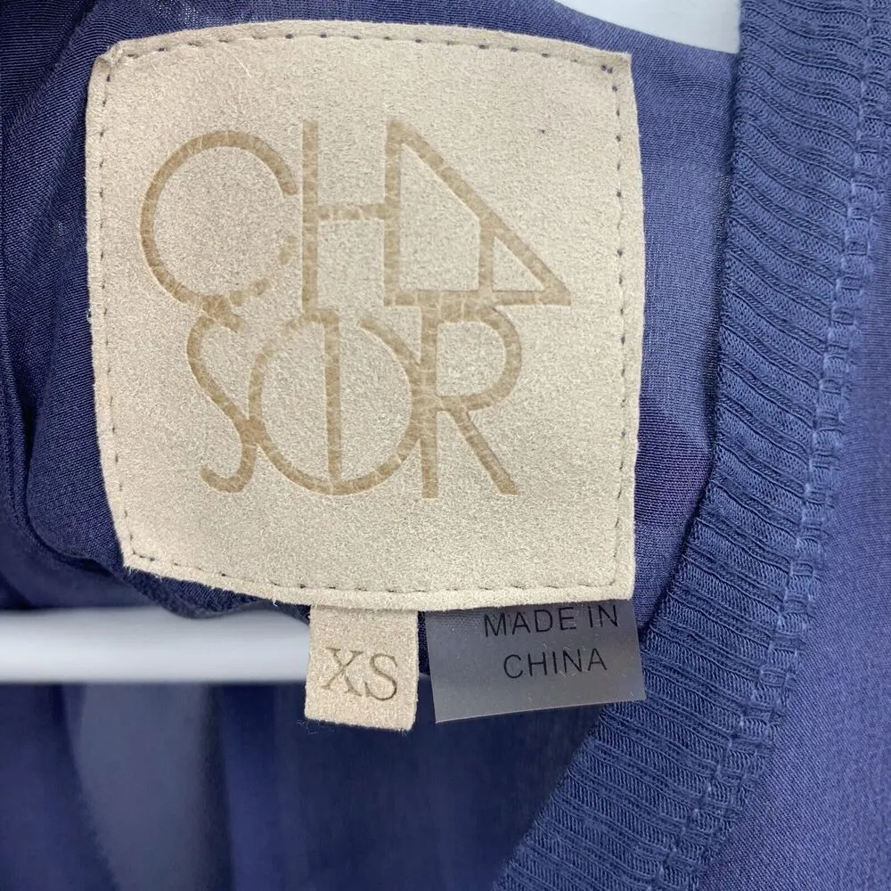 Chaser Size XS Sweater Silk Blend Mixed Media Sheer Panel Lightweight Pullover - Image 3